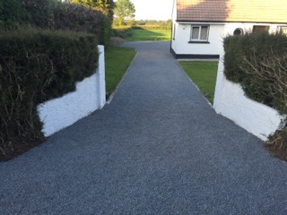completed driveway Driveway of house, prepared and finished with gravel
